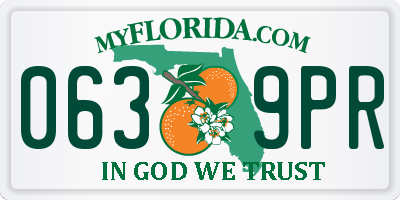 FL license plate 0639PR