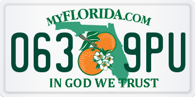 FL license plate 0639PU