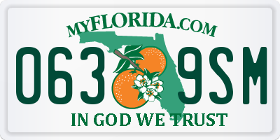 FL license plate 0639SM