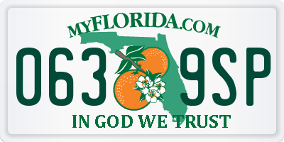FL license plate 0639SP
