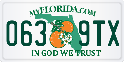 FL license plate 0639TX