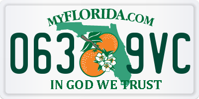 FL license plate 0639VC