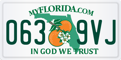 FL license plate 0639VJ