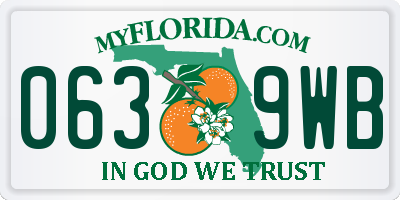 FL license plate 0639WB