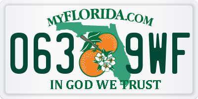 FL license plate 0639WF
