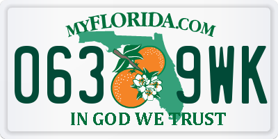 FL license plate 0639WK