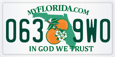 FL license plate 0639WO