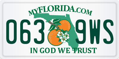FL license plate 0639WS