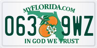 FL license plate 0639WZ
