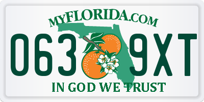 FL license plate 0639XT