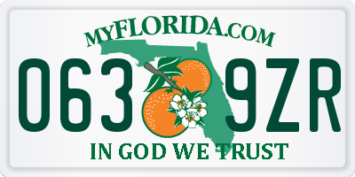 FL license plate 0639ZR