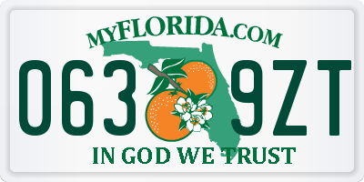 FL license plate 0639ZT