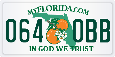 FL license plate 0640BB