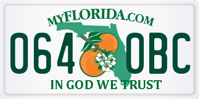 FL license plate 0640BC