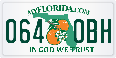 FL license plate 0640BH