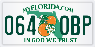FL license plate 0640BP