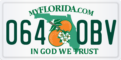 FL license plate 0640BV