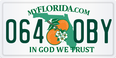 FL license plate 0640BY