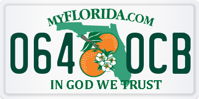 FL license plate 0640CB