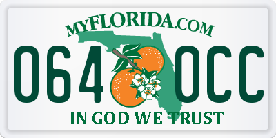 FL license plate 0640CC