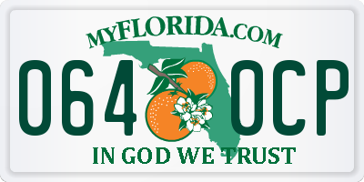 FL license plate 0640CP