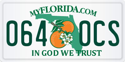 FL license plate 0640CS
