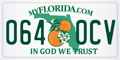 FL license plate 0640CV