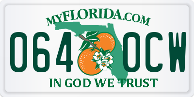 FL license plate 0640CW