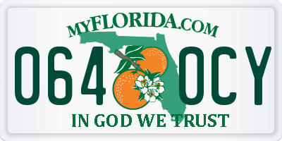 FL license plate 0640CY