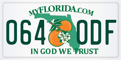 FL license plate 0640DF
