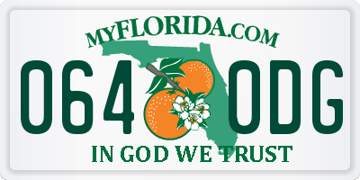 FL license plate 0640DG