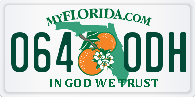 FL license plate 0640DH