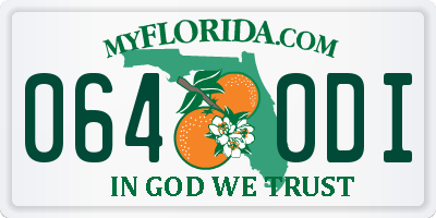 FL license plate 0640DI