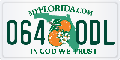 FL license plate 0640DL