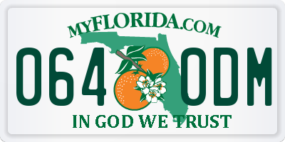 FL license plate 0640DM