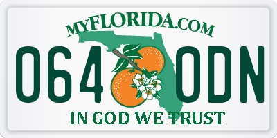 FL license plate 0640DN