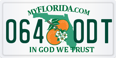 FL license plate 0640DT