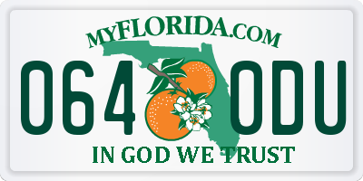 FL license plate 0640DU