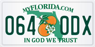 FL license plate 0640DX