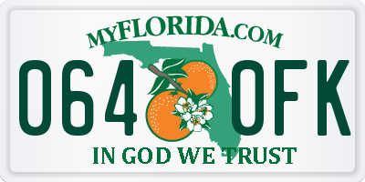 FL license plate 0640FK