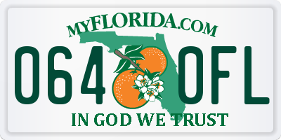 FL license plate 0640FL