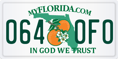 FL license plate 0640FO