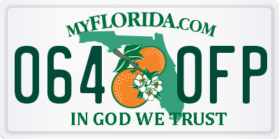 FL license plate 0640FP