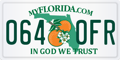 FL license plate 0640FR