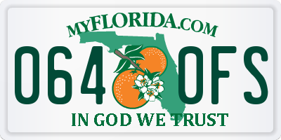 FL license plate 0640FS