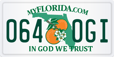 FL license plate 0640GI
