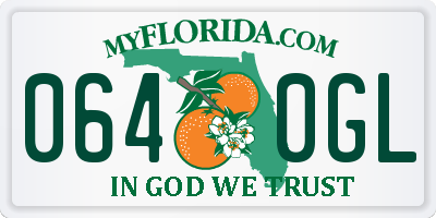 FL license plate 0640GL