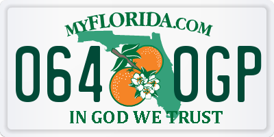 FL license plate 0640GP