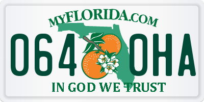 FL license plate 0640HA