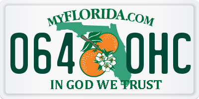 FL license plate 0640HC